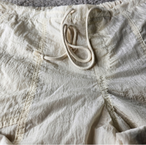 Women's Mid-Rise Wide Leg Parachute Pants - Wild Fable Light Beige Size L - Picture 7 of 16